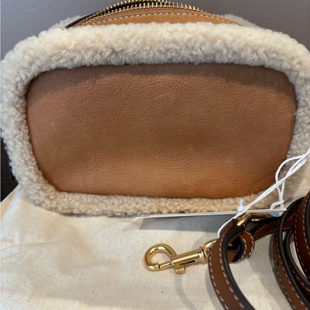 Tory Burch Miller Shearling Crossbody Bag - Picture 2 of 4